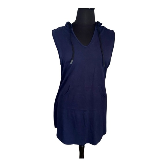 CITY CHIC CCX Relax Me Stretch Cotton Hoodie Dress - Women’s Plus 16W Navy - Picture 5 of 14